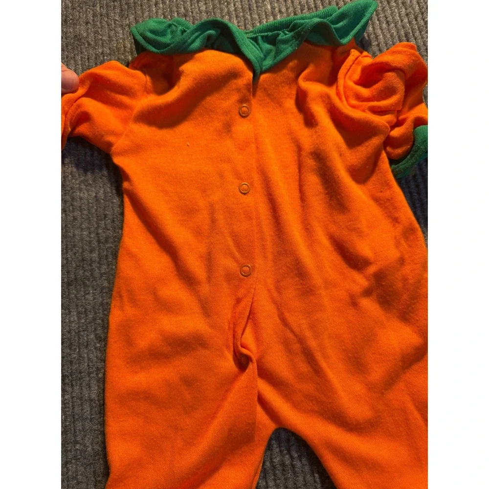 Honors Baby Pumpkin Halloween Costume Set Romper Hat Socks Orange 6 Months